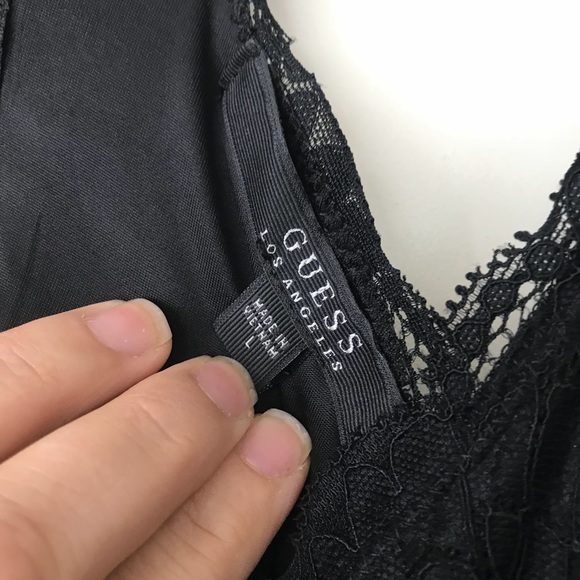 GUESS NWT LBD Jessica Black Lace Dress Open Back - Picture 6 of 8